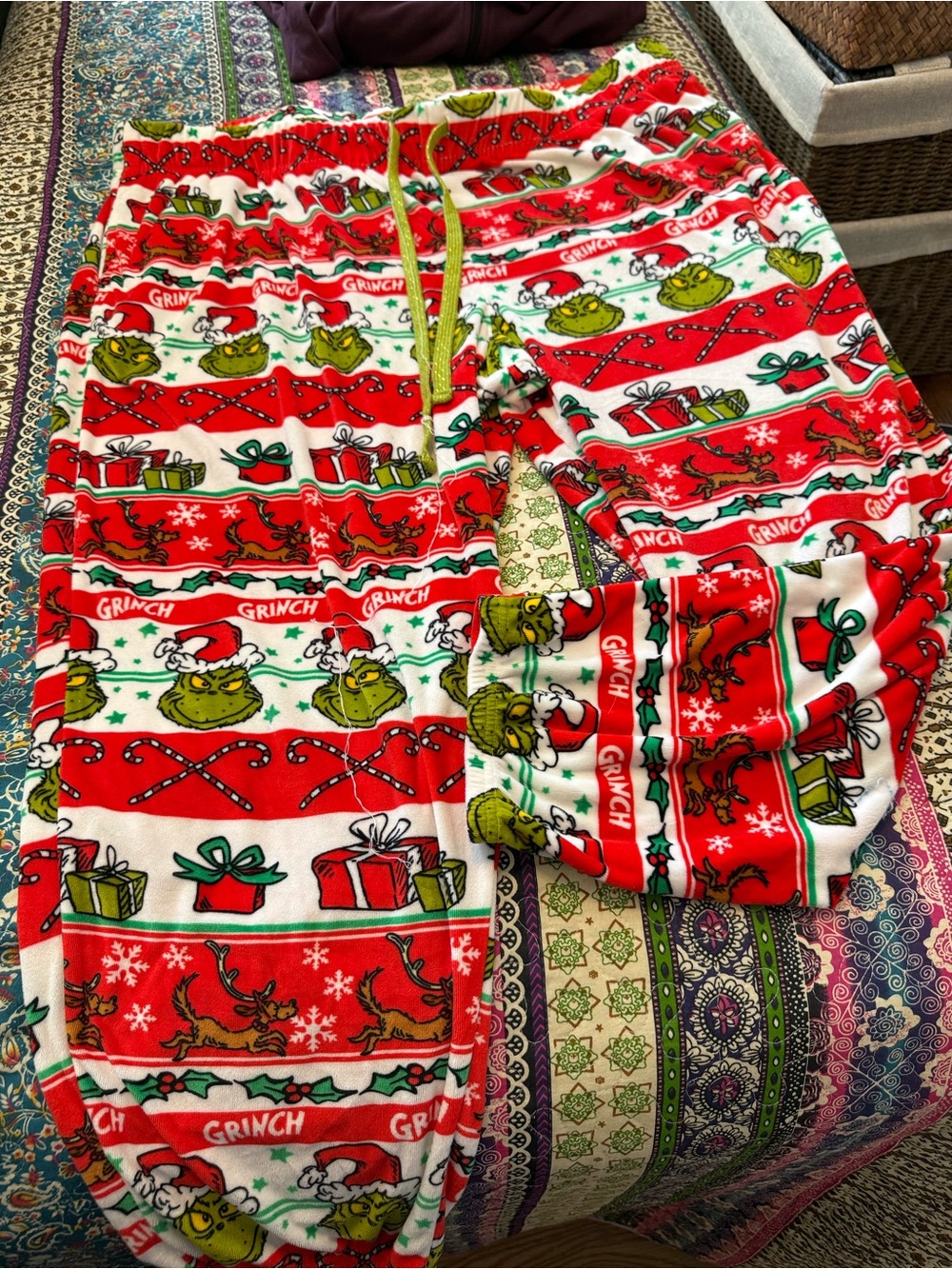 The Grinch Red & White Pajama Pants
